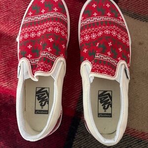 Custom Christmas Vans shoes slip on Mens 6.5/Womens 8